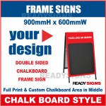 Frame Sign Chalkboard Full Print - 600mm x 900mm